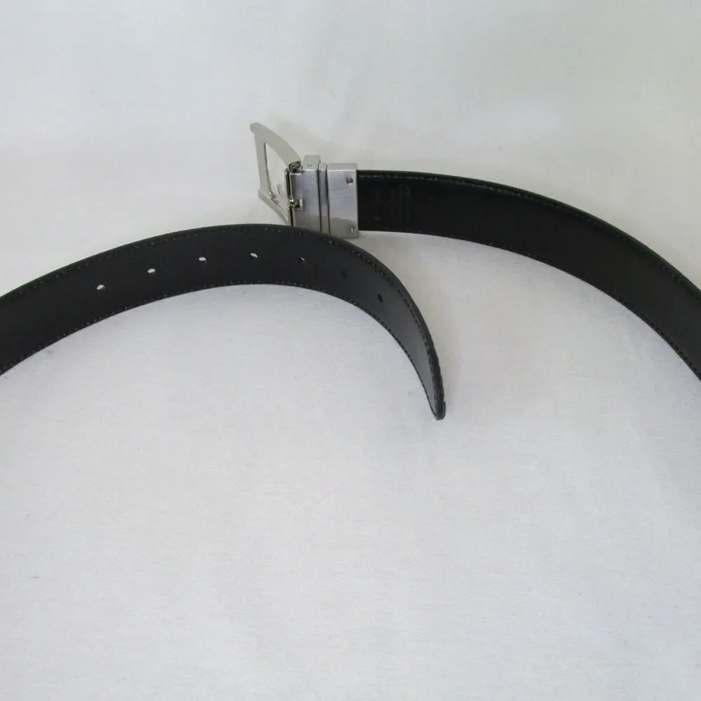 PGA‎ Tour 42 Belt Leather Reversible Black Brown Inset 2849500 Silver Tone Golf